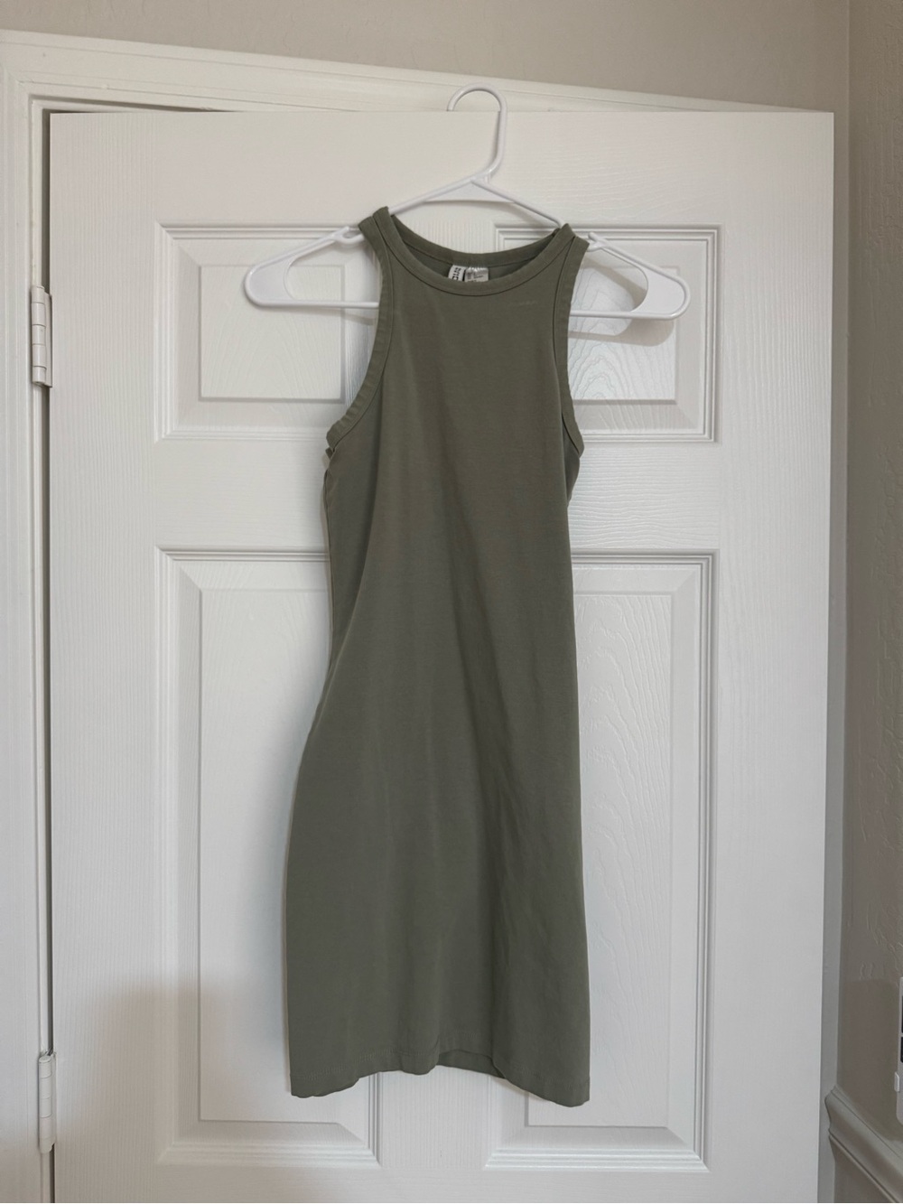 Olive Green Sleeveless Tank Dress